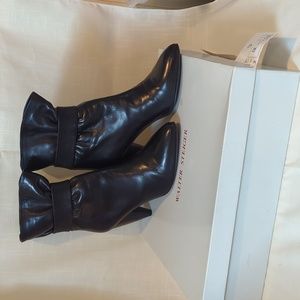 Walter Steiger Nappa Black Heeled Boots 40 Facour Soft Leather original box 1153
